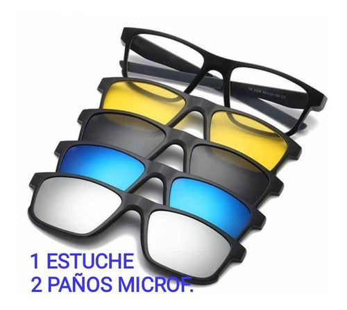 Gafas 5 En 1 Intercambiables + Filtros 400uv