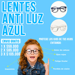 Gafas Con Filtro De Luz Azul Para Niñ@s - Unisex